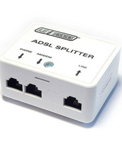 ADSL POTS splitter with RJ45 connectors