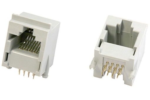 PCB modular Ethernet LAN jack 8C